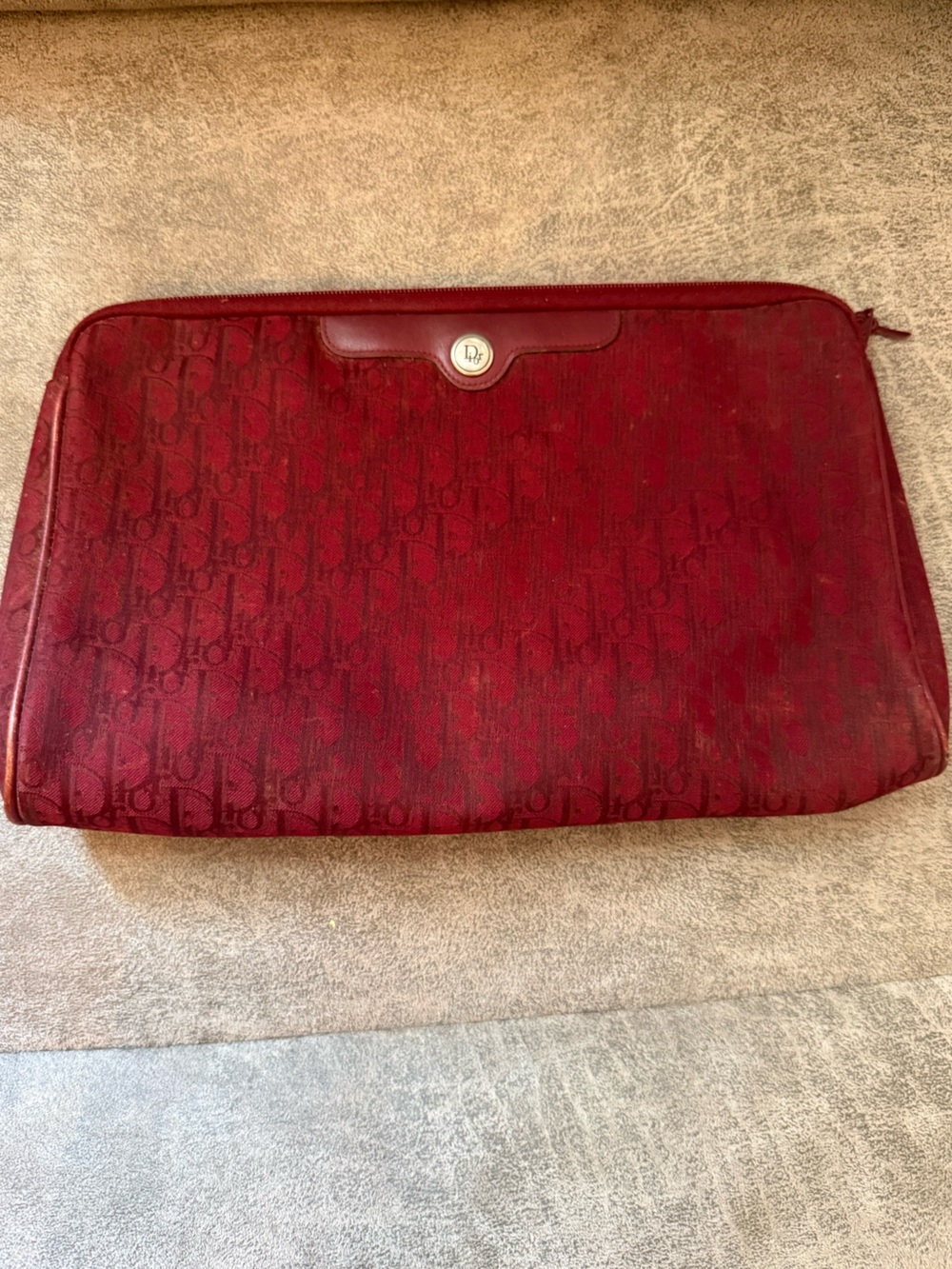 100% authentic Vintage Dior Red Women's Clutch Bag